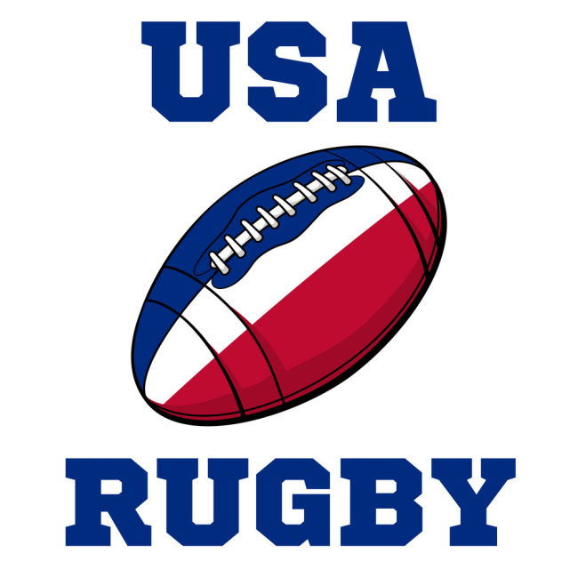 USA Rugby Ball T-Shirt (Red)